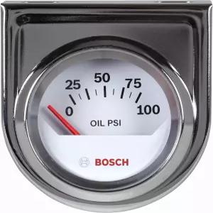Bosch SP0F00004 스타일 라인 2인치 전기 압력 게이지(화이트 다이얼 표면 크롬 베젤)