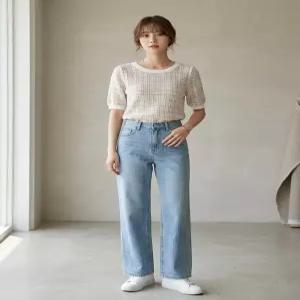 한정수량 잇미샤 체크텍스쳐 니트 풀오버(ITP3KPO110Z)