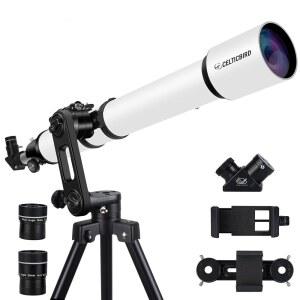 성인용 망원경 고출력 90mm 조리개 1000mm 굴절 천문학 고정밀 조절 기능 매우 안정적인 버티스틸 AZ 마운트 베이스 삼각대 휴대폰 어댑터