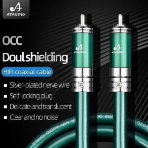 HIFI OCC 동축 케이블 HiFi 이중층 차폐 소음 방지 SPDIF 서브우퍼 RCA 오디오