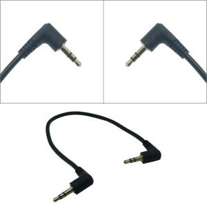 차량용 헤드폰 스피커용 듀얼 직각 잭 3.5 오디오 케이블  수-수 스테레오 Aux 3 극  3.5mm