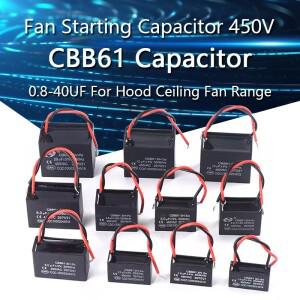 후드 천장 팬 범위용 CBB61 시동 커패시터 450V 0.8/1/1.2/1.5/2/2.5/3/3.5/4/4.5/5/6/7/8/10/12/14/15/16/