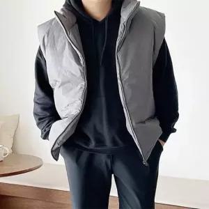 [위앤드]심플리 오버핏 패딩 조끼_2 color / XL - 4XL size