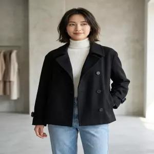 한정수량 잇미샤 백 플리츠 하프 트렌치 코트 ITP3WBY311
