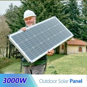 1000W/2000W/3000W 고효율 태양광 패널 - 가정 및 야외 캠핑용 18V 방수 견고한 유리 디자인
