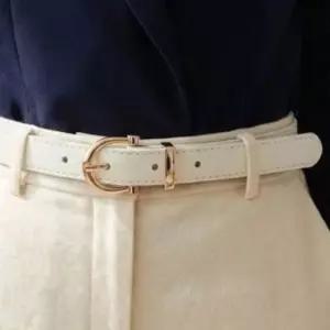 가죽벨트 캐주얼가죽 오디클래식스티치벨트 화이트