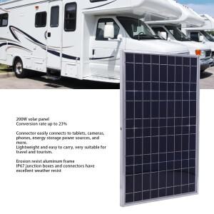 200W 태양 전지 패널 키트 오프 그리드 응용 프로그램 RV 여행을 위한 알루미늄 프레임 충전기 컨트롤러