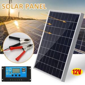 휴대용 야외 충전식 태양 전지 발전기  가정용 패널 키트  12V 다결정질 USB 전원  300W  500W