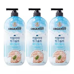 오가니스트 히말라야 핑크솔트 쿨링 바디워시 포레스트 민트향 865ml 3개
