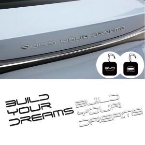 BYD 시리즈 금속 자동차 로고 스티커 Atto 3 Yuan Plus Dolphin Seal Sealion Seagull 수정 꿈 꼬리 태그