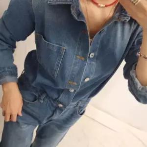 여자 간절기 데일리 청 점프슈트 오버롤