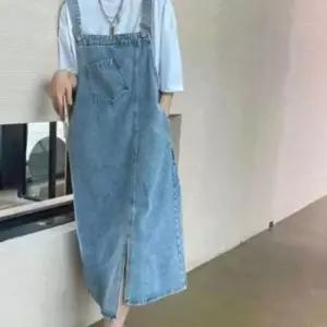 멜빵 편한 오버롤 데님 여자 꾸안꾸 청원피스 점프수트