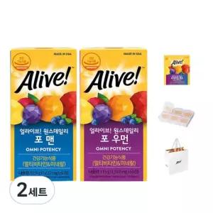 얼라이브 멀티비타민 맨+우먼 SET 1세트 60정 2병 / 선물용 구성