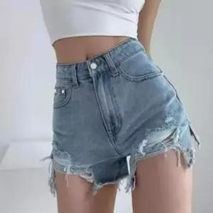 찢청 팬츠 숏 데님 빈티지 청 여성 여름 핫팬츠