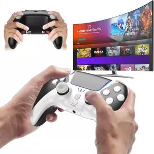 PC 지포스 NOW 파이어스틱 공식 루나 게임패드 ALPS 교체 드트 없음 블랙 화이트용 백 패들 무선 TV 게임