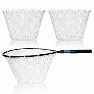 테이바 데일리 2PCS 손잡이 없는 고무 어망 교체망 플라이 피쉬 랜딩망 가방 접이식 송어망 고무망 담수용