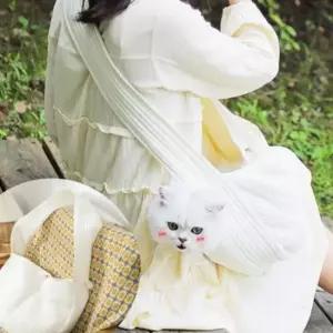 반려동물 외출용 산책 가방 패션 크로스백 만두백