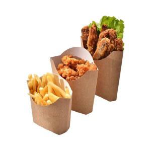 감자튀김 컵 일회용 스낵 컵 100개 12oz 포장 100개 와플 크래프트