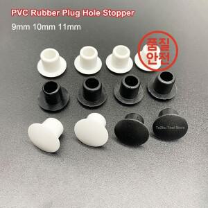 9mm PVC 고무 플러그 구멍 스토퍼 흑백 중공 캡 원형 씰 T 방진