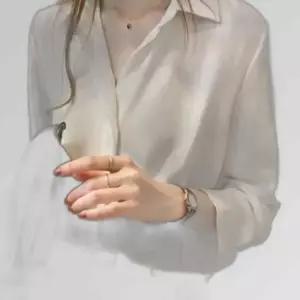 베이직 블라우스 면접룩 가을이너웨어 실크핏