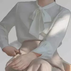 리본 스카프블라우스 새틴블라우스 오피스룩 차르르
