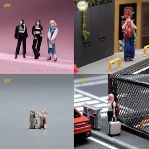 피규어 /64 /43 /24 /8 스탠딩 포즈 직장 미녀 캐주얼 여성 3D 미니 인형 모델 장면 소품 디스플레이