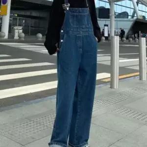 멜빵 여성 팬츠 바지 오버롤 와이드 데님통바지 점프수트 점프수트 여성와이드팬츠