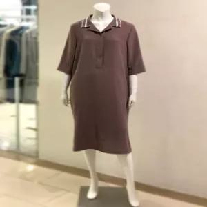 [벨리시앙] 니트 오픈 칼라 롱 원피스 OP3215