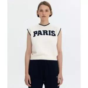 벤시몽 5002457235 여성 베스트 데일리 PARIS LOGO VEST - IVORY 3078034