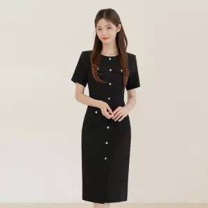 시크라인 XXL까지) 웨일즈 트위드 H라인 원피스 여름 하객룩 오피스룩 데이트룩 격식룩 빅사이즈
