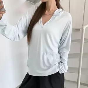 옷자락 여자 간절기 데일리 루즈핏 스판 레이온혼방 긴팔 후드티