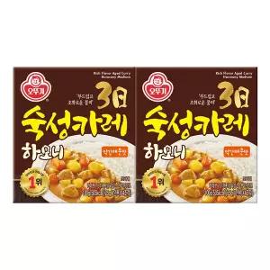 오뚜기 3일 숙성카레 하모니 고형 약간매운맛 100g x 2개