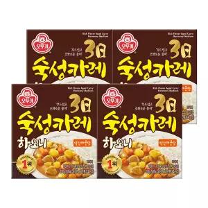 오뚜기 3일 숙성카레 하모니 고형 약간매운맛 100g x 4개