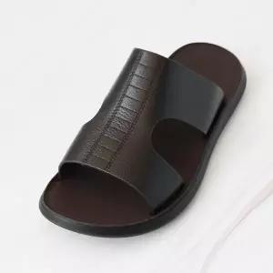[롯데백화점]원더슈즈 [남성] 천연소가죽 마인 미끄럼방지 아웃솔 경량 슬리퍼 2CM BG-MINE(남)