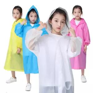 EVA 아동 우비 다회용 휴대용 남녀공용 우의 우비 레인코트