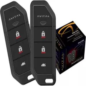 4버튼 리모컨 2개가 장착된 Avital 2103L 자동차 키리스 엔트리 시스템