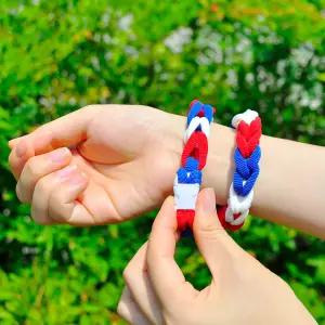 아트앤허그 태극기 응원 팔찌 양말목 업사이클링 나라사랑 호국보훈 월드컵 광복절 굿즈