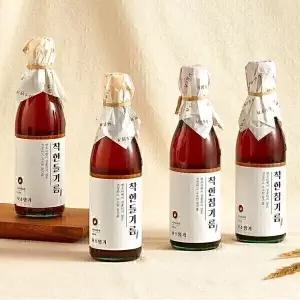 꼬소명가 착한참기름 350ml 2병 단 1회 착유