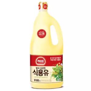 사조 해표 식용유 1.8L x 2개 콩기름 대두유
