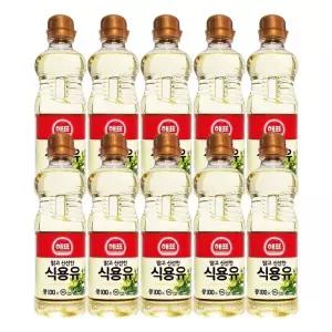 해표 맑고 신선한 콩 식용유 대두유 0.5L X 10개