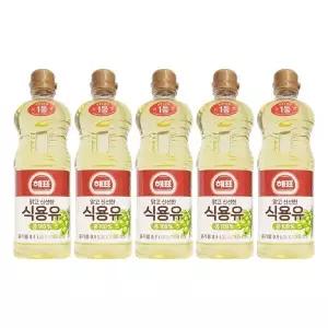 해표 맑고 신선한 콩 식용유 대두유 0.9L X 5개