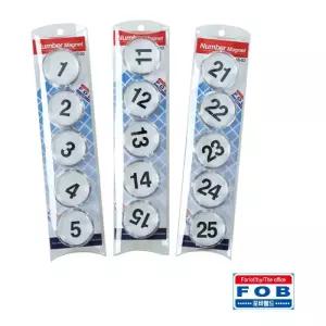 EK 2개) 포비 숫자 자석 홀더 SS-03 32mm 10개입 고무자석/광고용/교재용/교육용/자석부착