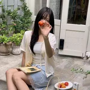 핫핑 [팔뚝커버템/살안타템] 위시퍼 썸머 볼레로 가디건