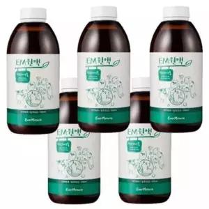 EM원액 500ml 5개 미생물제제 자연연료 유기물발효 악취제거 수질정화 환경개선 미생물효소 이엠원액