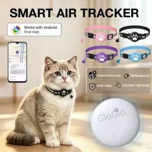 고양이 목걸이 스마트 트래커 태그 파인드 허브 호환 방수 블루투스 GPS 위치 조절 가능한 웨어러블 애완