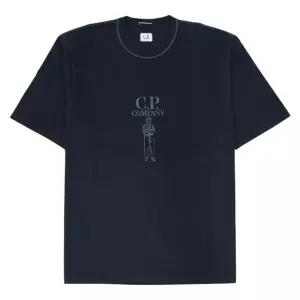 CP컴퍼니 로고 남성 반팔티셔츠 20CMTS120A 110580W 888