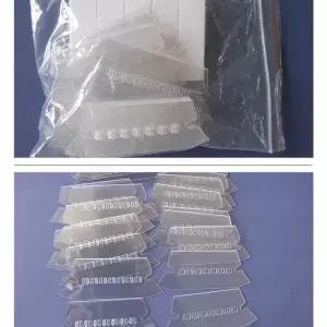 120Pcs 프리미엄 투명 플라스틱 폴더 탭 걸이식 파일용 ID 시스템 사무실 학교 효율성 정리 도구