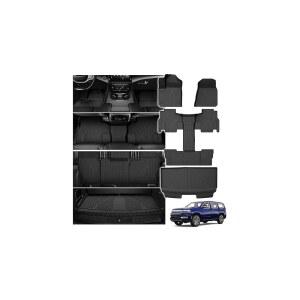 POWERTY WAGONEER 7인용 바닥 매트 8시트 제외 전천후 TPE 카고 라이너 액세서리 3열 트렁크 자동차 세트