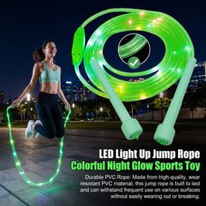 줄넘기 LED 라이트업 야외 사용을 위한 PVC 소재 야광 스포츠 길이