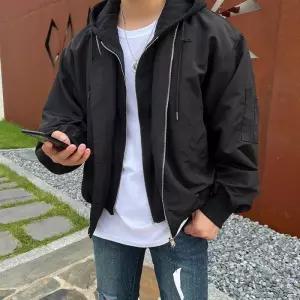 [이룰]FA 후드탈부착 투웨이 오버핏 블루종 항공점퍼 자켓
